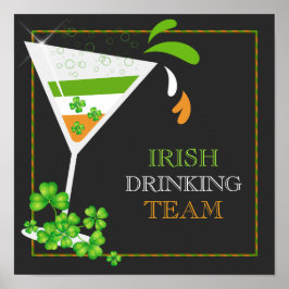 St.Patricks Day Shamrock Cocktail Poster