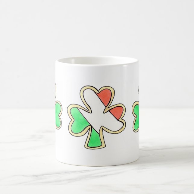 St. Patrick's Day Shamrock Cookie Irish Flagga Mug Kaffemugg (Center)