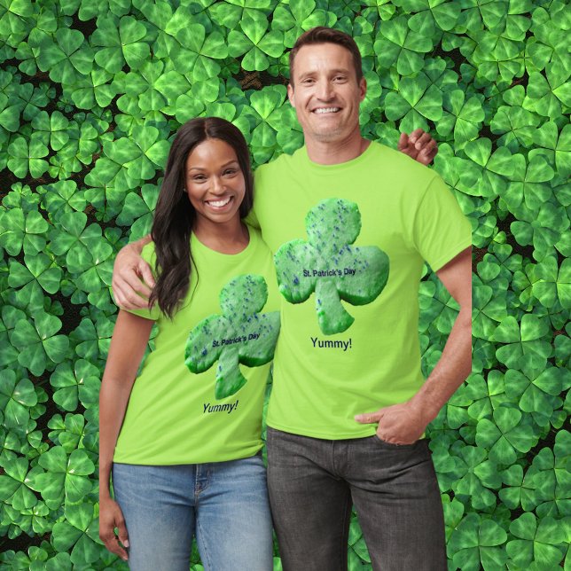 St. Patrick's Day Shamrock Cookie Unisex Tröja (St. Patrick's Day Shamrock Cookie Unisex T-Shirt)