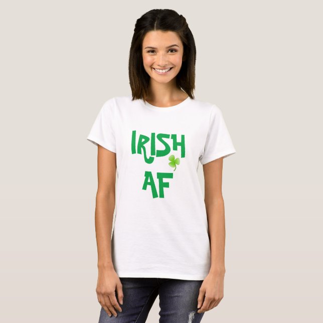st patrick's day Shamrock Dam T Shirt (Hel framsida)