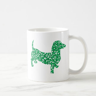 St patricks day Shamrock Doxie Kaffemugg