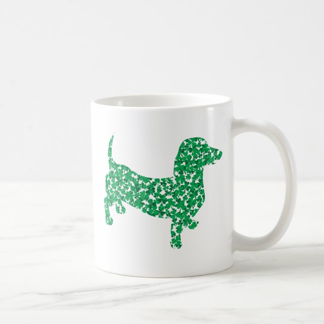 St patricks day Shamrock Doxie Kaffemugg (Höger)