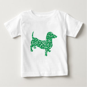 St patricks day Shamrock Doxie Tee Shirt