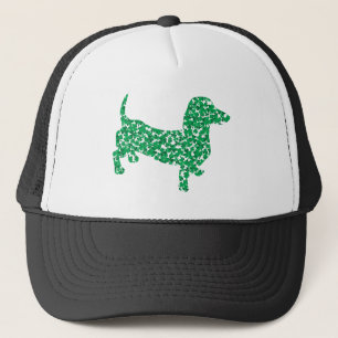 St patricks day Shamrock Doxie Truckerkeps