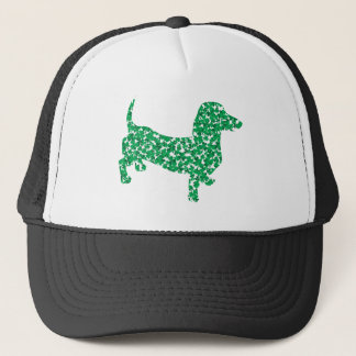 St patricks day Shamrock Doxie Truckerkeps
