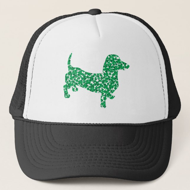 St patricks day Shamrock Doxie Truckerkeps (Framsida)