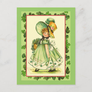 St. Patrick's Day Shamrock Drottningkort Vykort