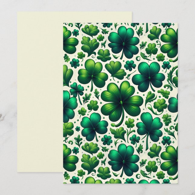 St. Patrick's Day Shamrock-fest-inbjudan Inbjudningar (Fram/baksida)