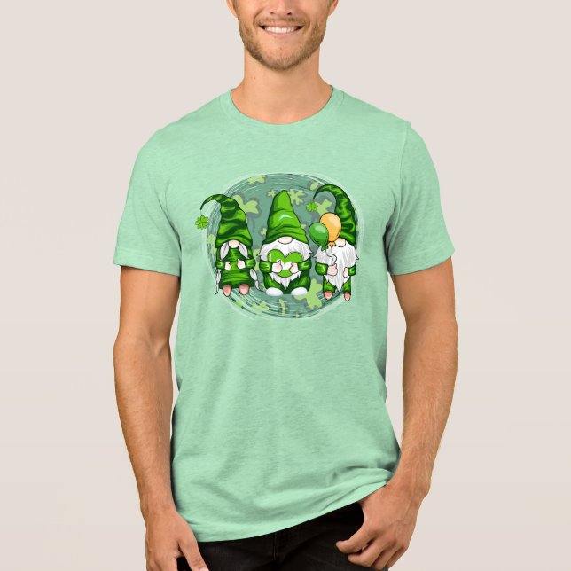 St. Patrick's Day Shamrock Gnomes-54989 T Shirt (Framsida)