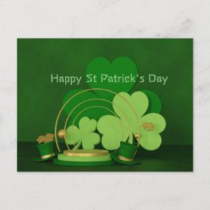 St patrick's day Shamrock Grönt Helg Vykort