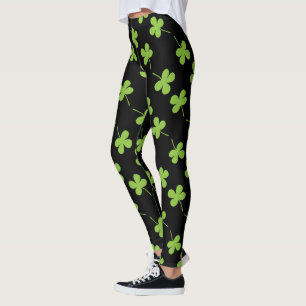 St Patrick's Day Shamrock Grönt Mönster Leggings