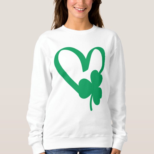 St patrick's day Shamrock Heart T-Shirt (Framsida)