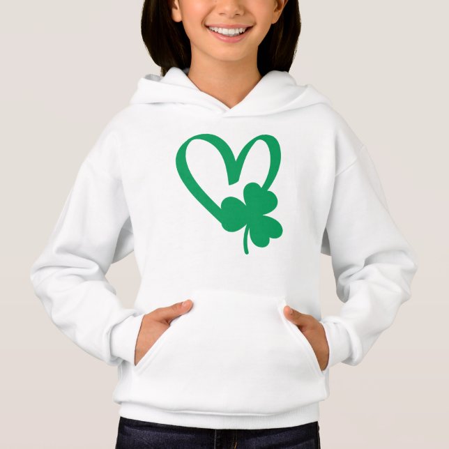St patrick's day Shamrock Heart T-Shirt (Framsida)