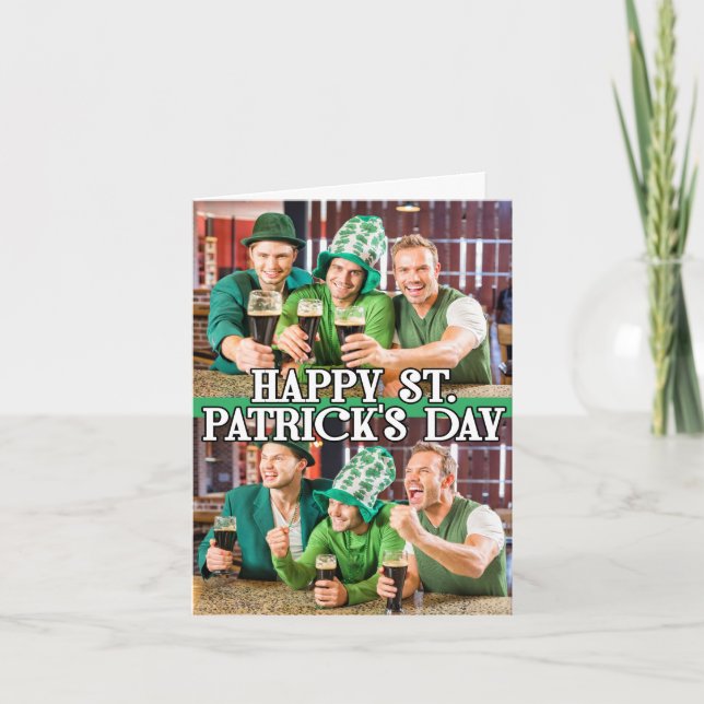 St patrick's day Shamrock Irish Celtic 2-foton Helgkort (Framsida)