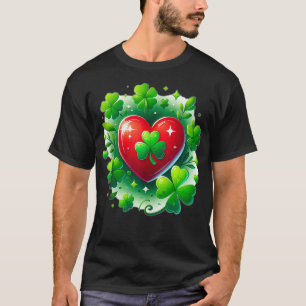 St patricks day Shamrock Irish Heart Saint Pattys T Shirt