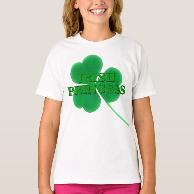 St. Patrick's Day Shamrock | Irish Princess T Shirt (Framsida)