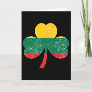 St. Patricks Day Shamrock Irländska Litauen Litaui Kort