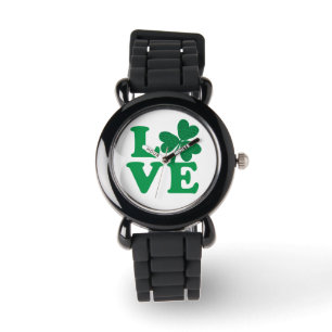 St. Patrick's Day Shamrock Kärlek Armbandsur