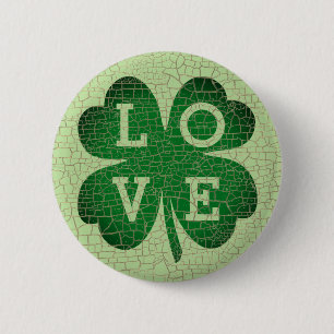St patrick's day Shamrock Kärlek Knapp