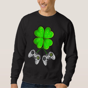 St patrick's day Shamrock Kärlek Video Game Lång Ärmad Tröja