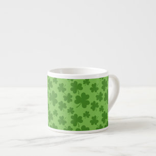 St patrick's day Shamrock Klöver Mönster Espressomugg