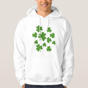 St patrick's day Shamrock Klöver Mönster Hoodie