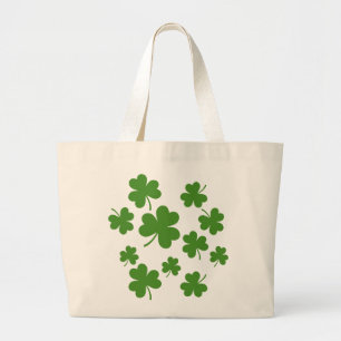 St patrick's day Shamrock Klöver Mönster Jumbo Tygkasse