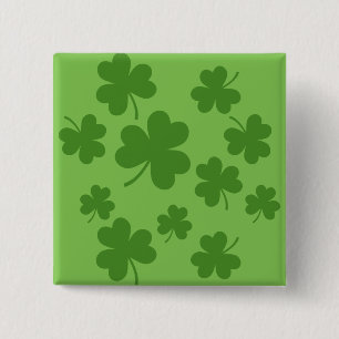 St patrick's day Shamrock Klöver Mönster Knapp