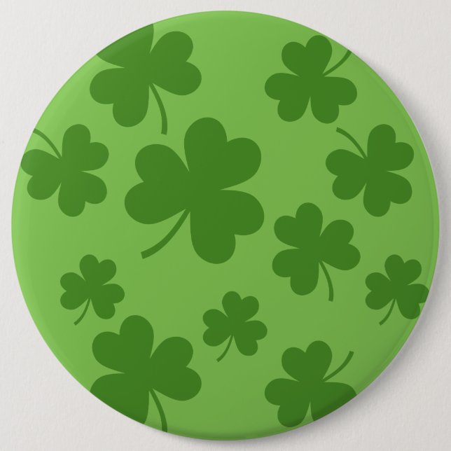 St patrick's day Shamrock Klöver Mönster Knapp (Framsida)