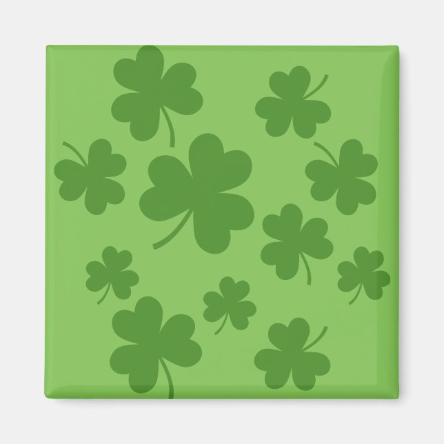 St patrick's day Shamrock Klöver Mönster Magnet (Framsidan)