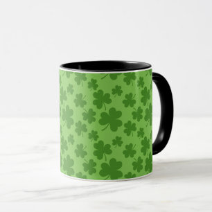 St patrick's day Shamrock Klöver Mönster Mugg
