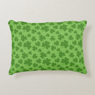 St patrick's day Shamrock Klöver Mönster Prydnadskudde