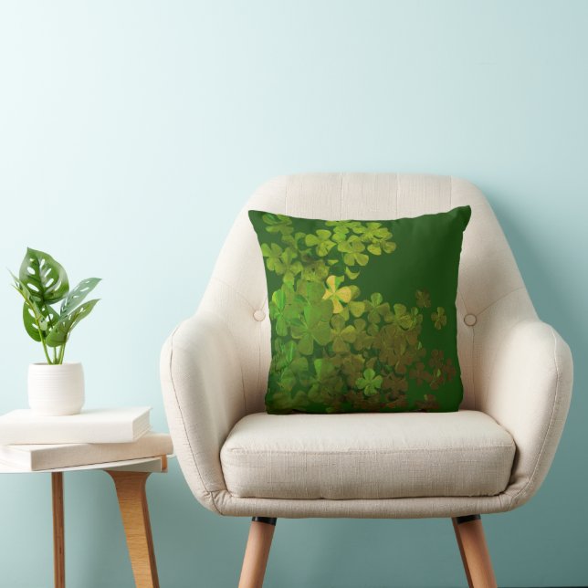 St. Patrick's Day Shamrock Kudde (Stol)