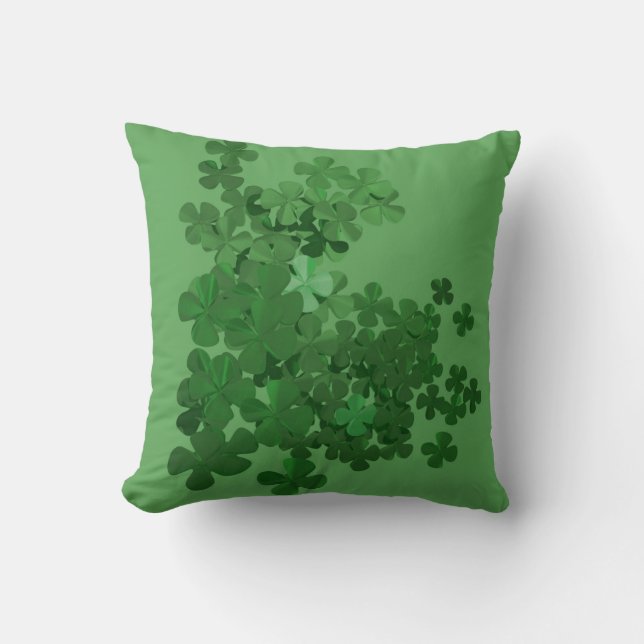 St. Patrick's Day Shamrock Kudde (Framsida)