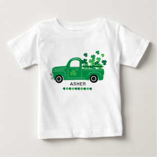 St. Patrick's Day Shamrock Lastbil Personlig Namn T Shirt