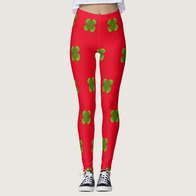 St. Patrick's Day - Shamrock Leggings (Framsida)