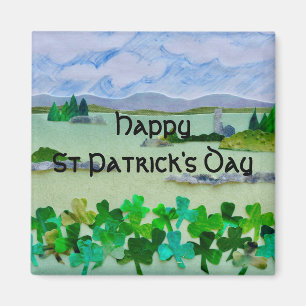 st patrick's day Shamrock liggande Magnet