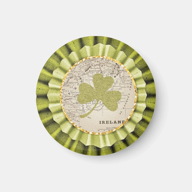 St. Patrick's Day Shamrock Löv Magnet (Framsidan)
