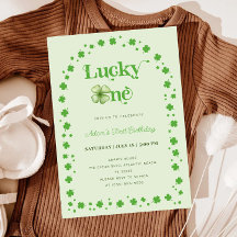 St. Patrick's Day Shamrock Lucky 1:a födelsedagen