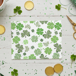 St. Patrick's Day Shamrock Minimalistisk Enkel Vykort