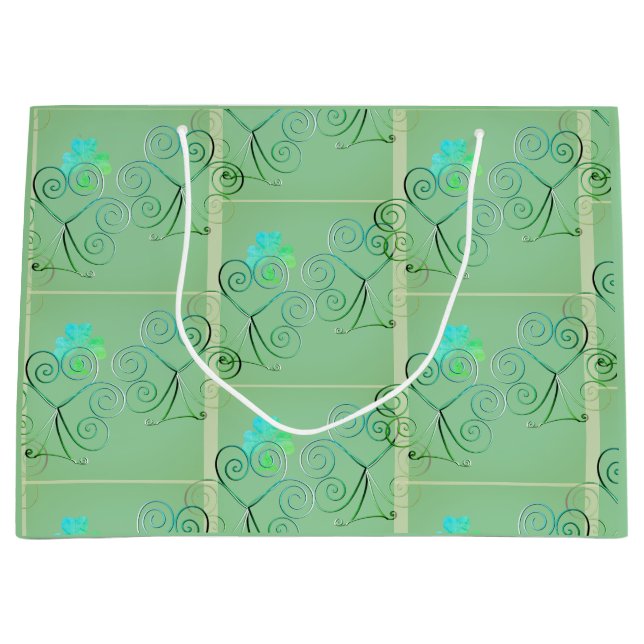 St patrick's day Shamrock Misty Grönt Large Gift (Framsidan)