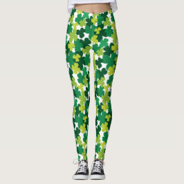St. Patrick's Day Shamrock Mönster Leggings