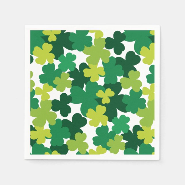 St. Patrick's Day Shamrock Mönster Pappersservett (Framsidan)