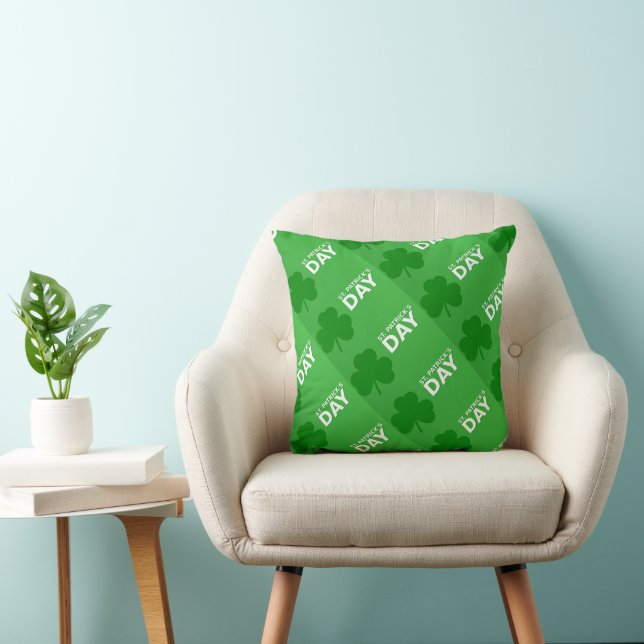 St patrick's day Shamrock Mönster Reversible Kudde (Stol)