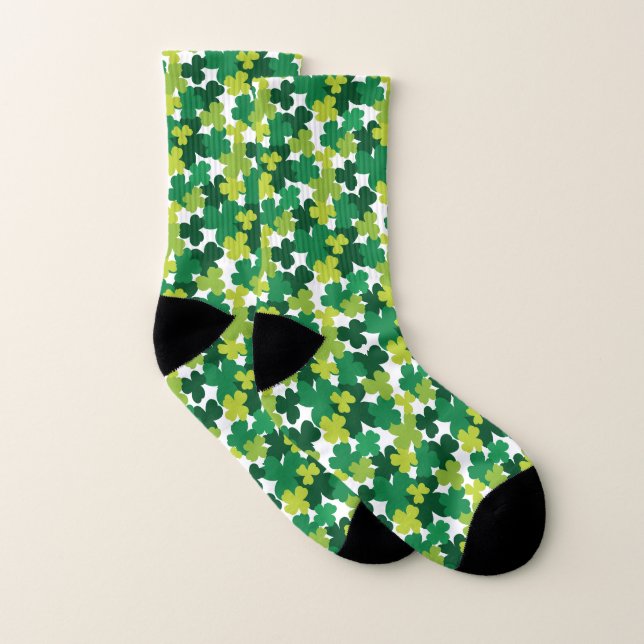St. Patrick's Day Shamrock Mönster Strumpor (Par)