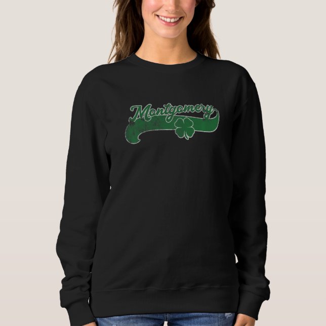 St. Patrick's Day Shamrock Montgomery AL Alabama S T Shirt (Framsida)