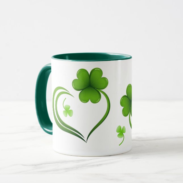 St. Patrick's Day Shamrock-mugg Mugg (Framsida vänster)
