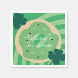 St Patricks Day Shamrock Munk Grönska Party Pappersservett