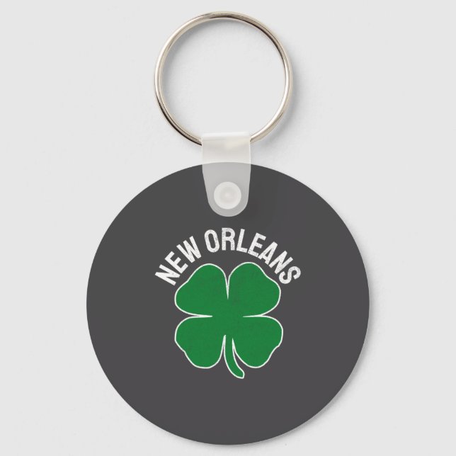 St. Patrick's Day Shamrock New Orleans La Irländsk Nyckelring (Framsida)