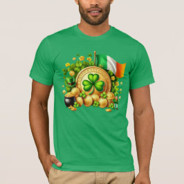 St. Patrick's Day Shamrock och Guld Irish T Shirt